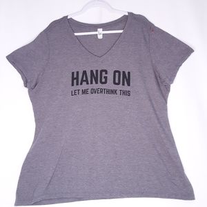 The perfect Tri District Heather Gray Graphic Tee Shirt Hang On .... Size 3XL